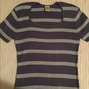 VINTAGE High Serra Blue Striped Top